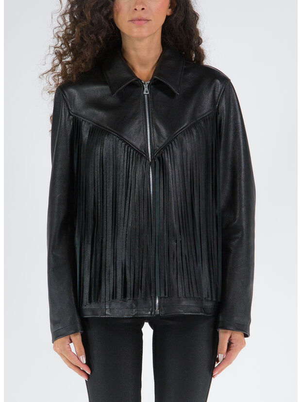 GIACCA FRINGED, 0130 BLACK, large