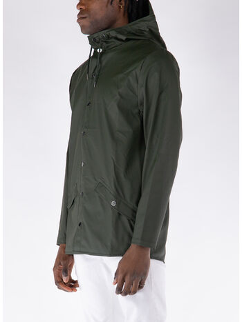 GIACCA IMPERMEABILE CON CAPPUCCIO UNISEX, 03 GREEN, small