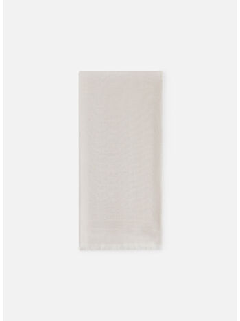 SCIARPA PASHMINA GRANDE IN LUREX JACQUARD, 360 AVORIO, small