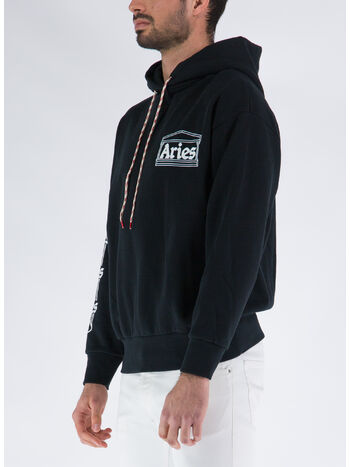 FELPA COLUMN HOODIE, BLK  BLACK, small
