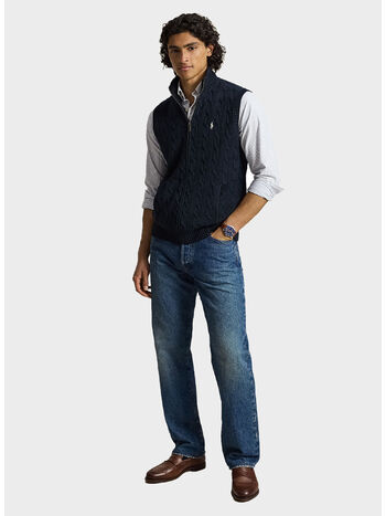 GILET FULL ZIP, HUNTER NAVY W/ C8135 PP, small