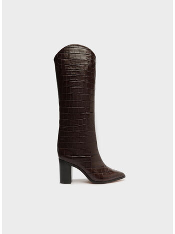 STIVALE CON TACCO, BROWN, small