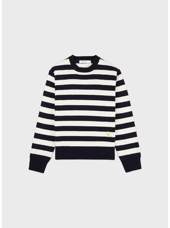MAGLIA SRC WOOL, Navy/Ecru Stripe, small