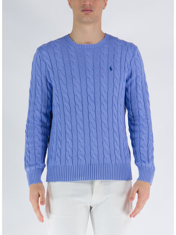 MAGLIONE A TRECCIA, LAFAYETTE BLUE, medium