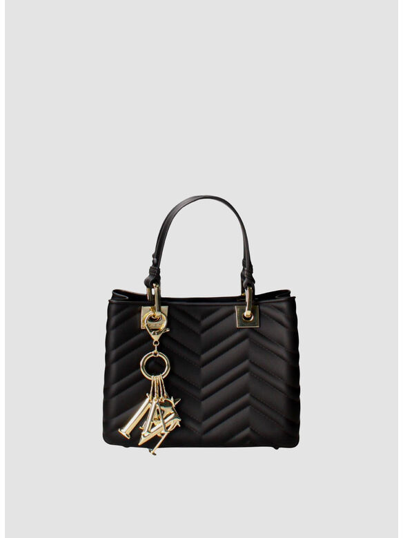 BORSA KRISSY WAVE, BLG BLACK/LIGHTGOLD, medium