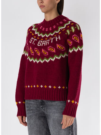 MAGLIONE FANTASIA, 00318G BORDEAUX, small