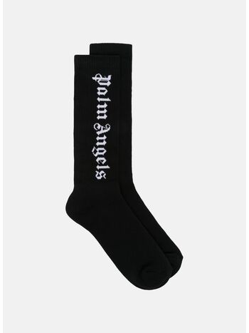 CALZINI CLASSIC LOGO, 1001 BLACK WHITE, small