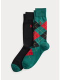 CALZINI POLO 2 PAIA, GREEN BLACK, thumb