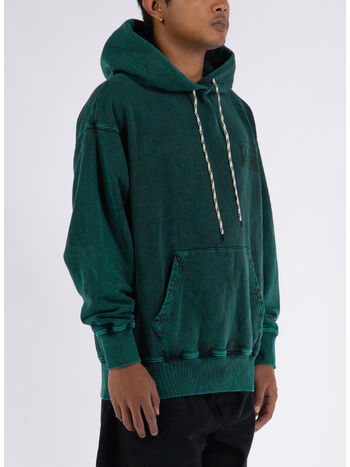 FELPA DESTROYED TEMPLE HOODIE, GRN GREEN, small