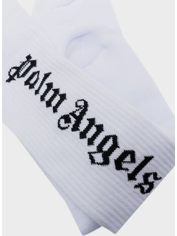 CALZINI CLASSIC LOGO, 0110 WHITE BLACK, small