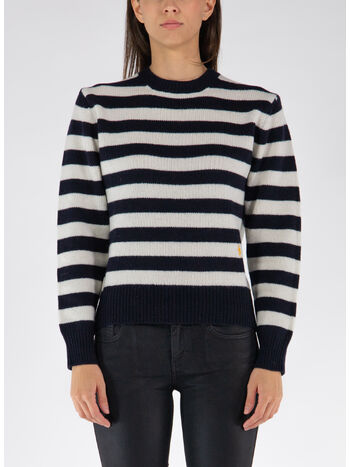 MAGLIA SRC WOOL, Navy/Ecru Stripe, small