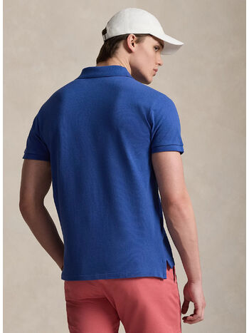 POLO IN PIQU&Eacute;, DUSTY AZURE/CREAM PP, small