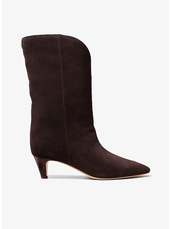 STIVALE DANIELA IN PELLE SCAMOSCIATA, 251 CHOCOLATE, medium