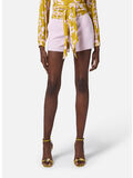 SHORT IN CRÊPE CON MORSETTO E PATTE, 544 QUARZO, thumb
