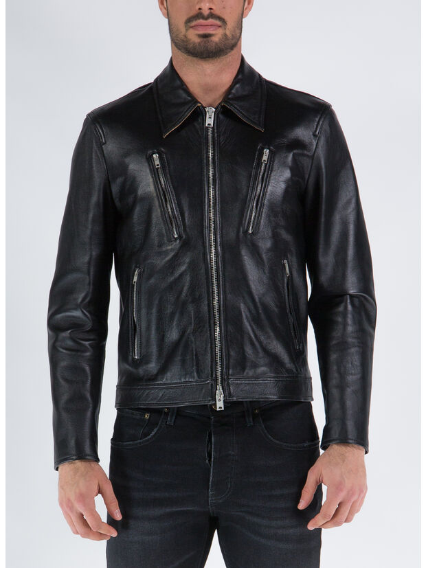 GIACCA IN PELLE, 99 BLACK, large