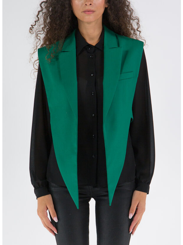 GIACCA GILET GREEN, 0369 GREEN, large
