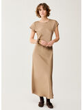 ABITO MIDI IN DOPPIO RASO, 006 SABBIA, thumb