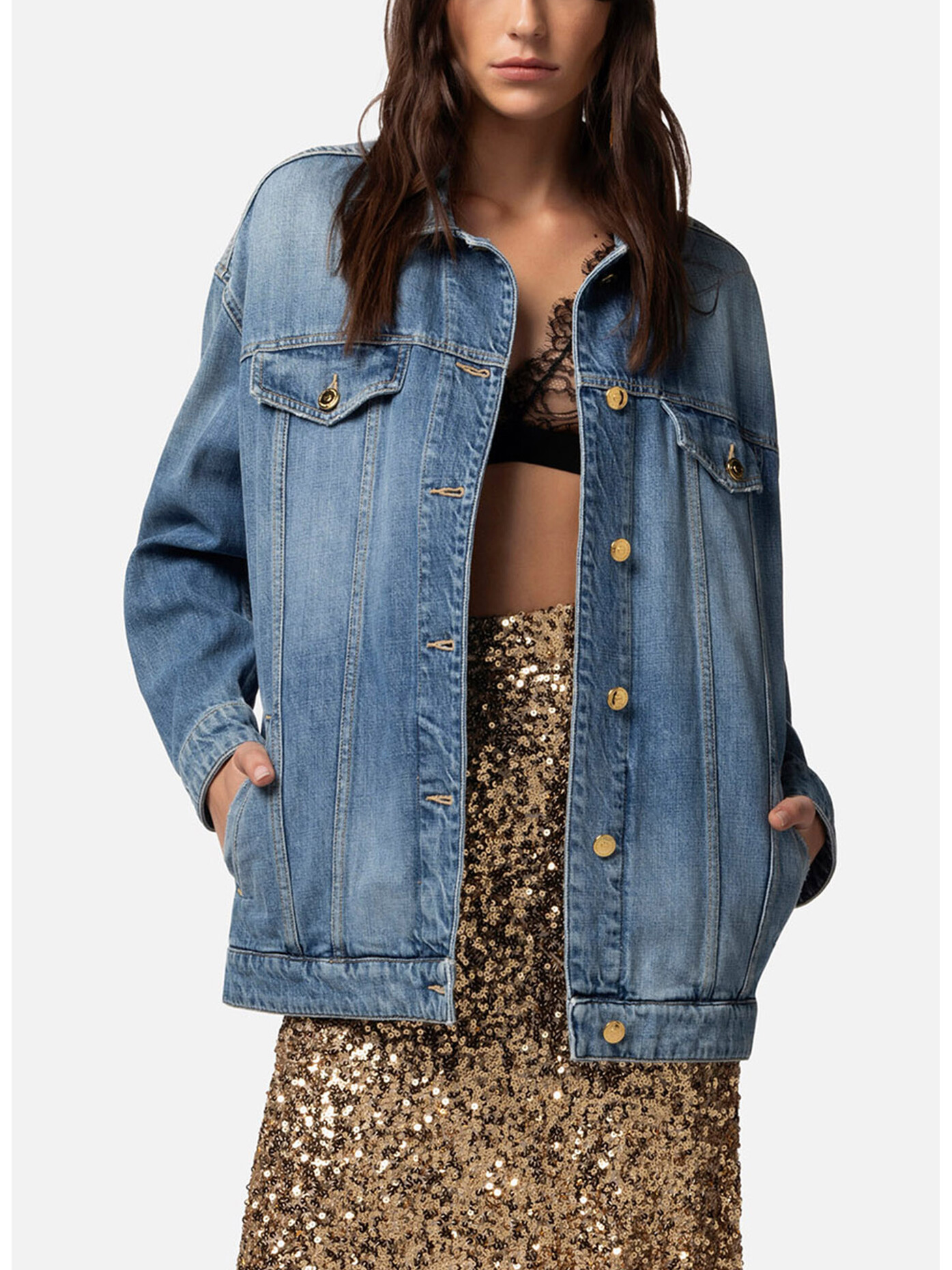 Giubbino di jeans elisabetta franchi 2025