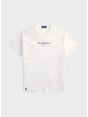 T-SHIRT LOGO IN COTONE, WHITE, small