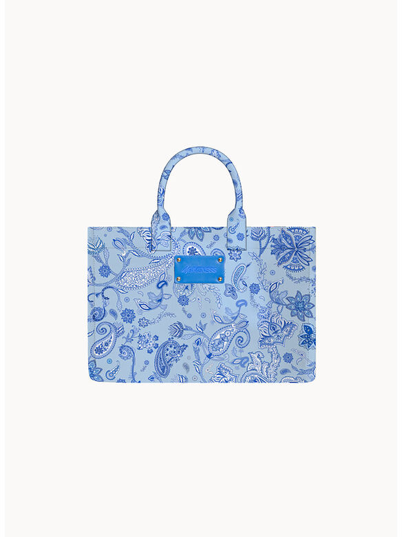 BORSA GRANDE SAINT TROPEZ ANTIBES, 064 AZZURRO, medium