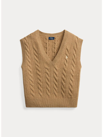 PULLOVER SMANICATO, COLLECTION CAMEL  MELANGE, small