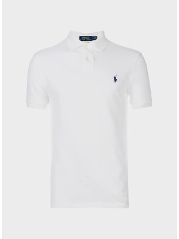 POLO IN PIQUÉ, WHITE, small