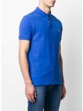 POLO A MANICHE CORTE CON LOGO RICAMATO, NEW IRIS BLUE, thumb