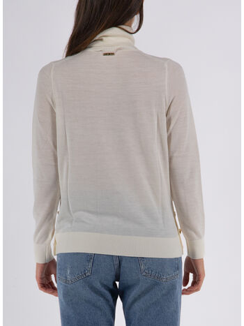 PULLOVER DOLCEVITA CON BOTTONI LATERALI, 110 BONE, small