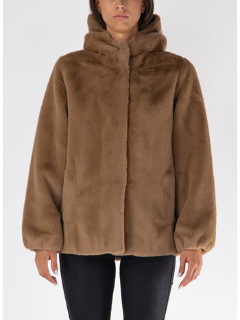 GIACCA CON CAPPUCCIO ORS, 021 BISCOTTO, small
