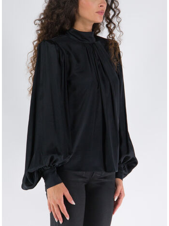 CAMICIA BLUSA BOND, 0002 NERO, small