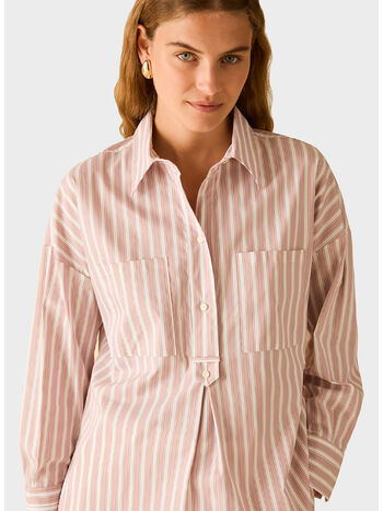 CAMICIA AMPIA IN POPELINE, 005 FONDO BIANCO, small