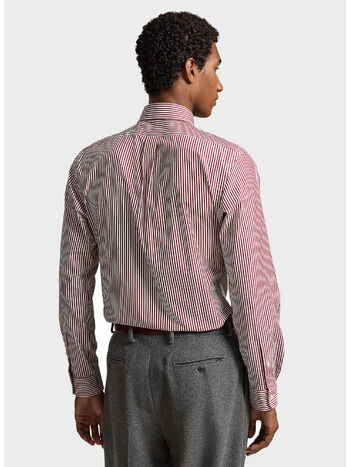 CAMICIA A RIGHE IN COTONE, 4655B WINE WHITE, small