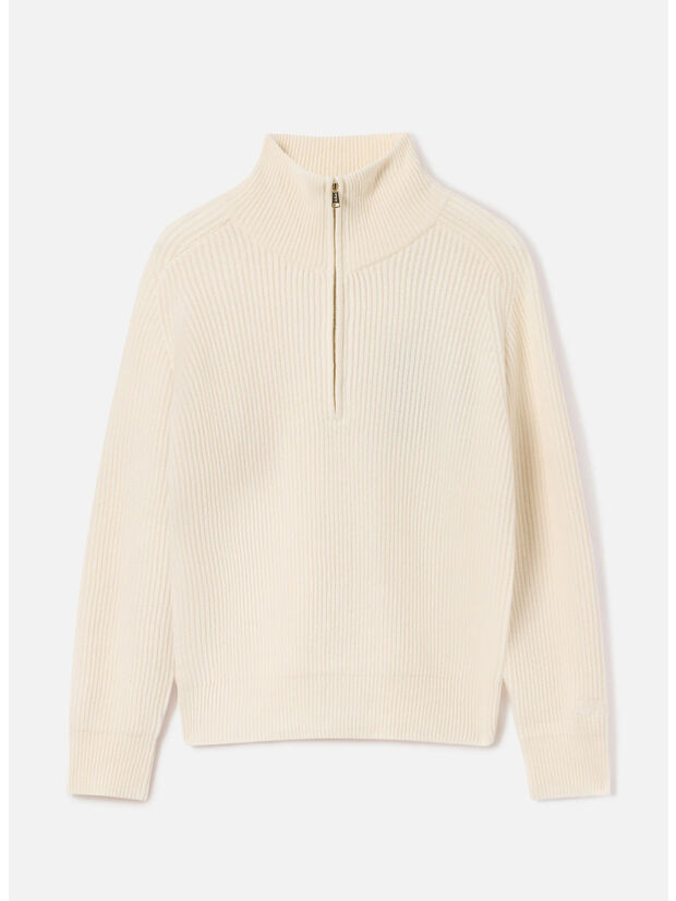 MAGLIONE ISALYN WOOL, 00023M 10 OFF WHITE, large