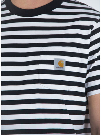 T-SHIRT S/S SCOTTY POCKET, 1IUXX BLACK/WHITE, small
