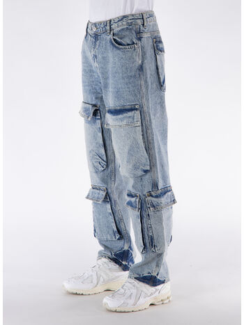JEANS R3CA CARGO DENIM, 60 BLUE, small