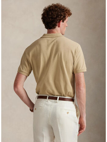 POLO IN PIQU&Eacute; STRETCH CUSTOM, COASTAL BEIGE/C8645, small