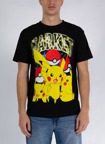 T-SHIRT POKEMON PIKACHU ELECTRIC SHOCK, BLACK, small