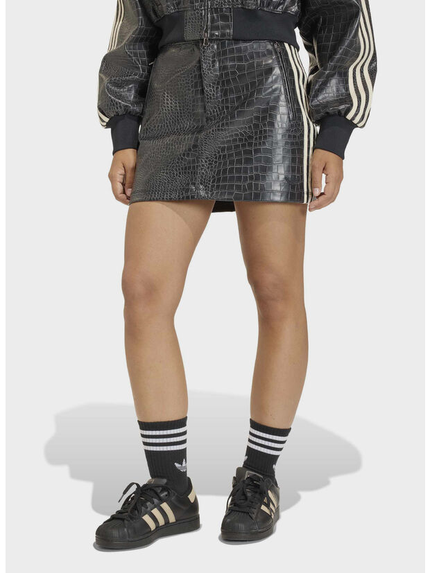 GONNA MINI PLEATHER, BLACK, large