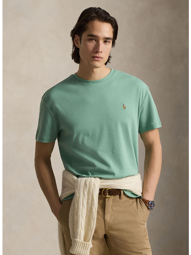 T-SHIRT IN COTONE CUSTOM, FADED MINT, large