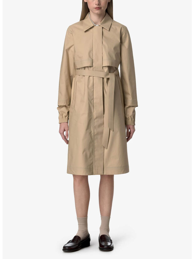 CAPPOTTO JESY 3L POPLIN, AZI BEIGE ROPE - BEIGE LT, large