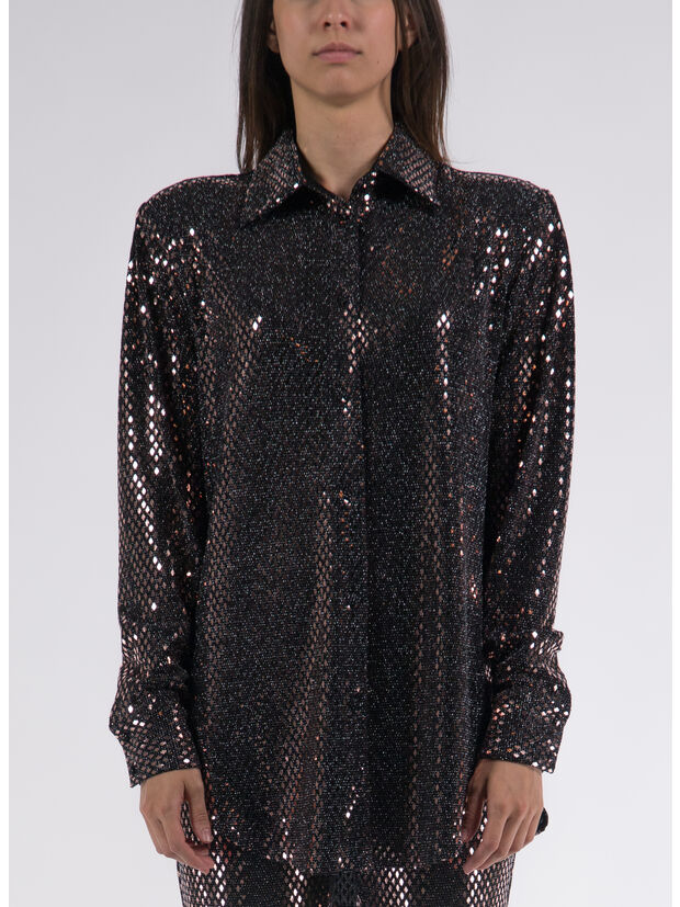 CAMICIA THE UP PAILLETTES, BRONZE, large