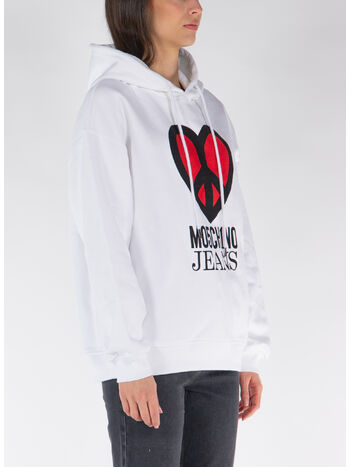 FELPA HOODIE CON LOGO STAMPATO, A4001, small