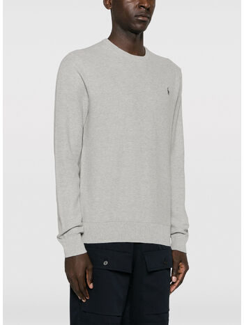 MAGLIONE GIROCOLLO CON LOGO RICAMATO, ANDOVER HEATHER, small