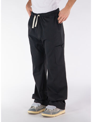 PANTALONE MONOGRAM LOOSE, 1010 BLACK BLACK, small