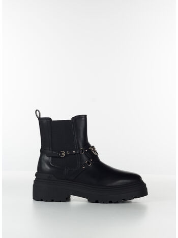 STIVALE CON CINTURINO LOGATO, Z99 BLACK, small