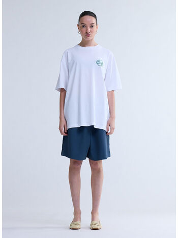 T-SHIRT LOGO, WHITE/SEA GREEN, small