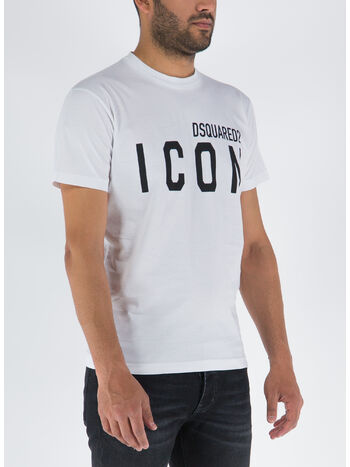 T-SHIRT ICON, 989 WHITE/BLACK, small