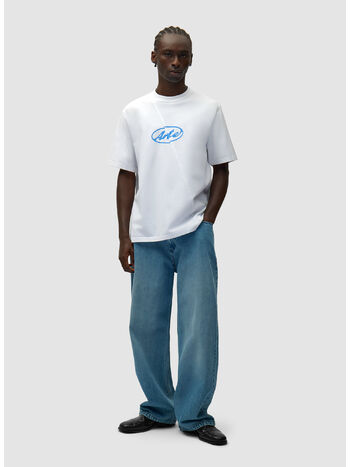 T-SHIRT CIRCLE LOGO, 100 WHITE, small