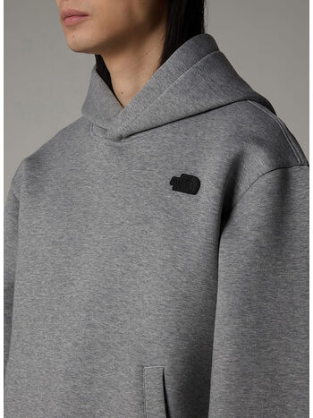 FELPA HOODIE PULL-ON, EC41 METALLIC SILVER HEATHER, small