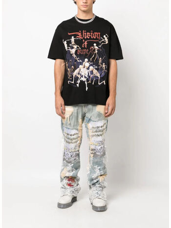 T-SHIRT ROCK SKULL GRAPHIC, BLACK, small